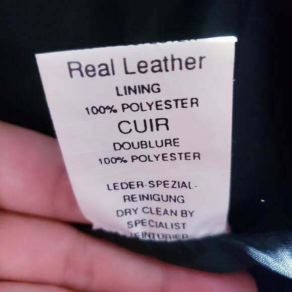 Genuine Leather Thick Black Snap Front Vanguard Biker Vest Men's Size Medium M - Picture 9 of 9